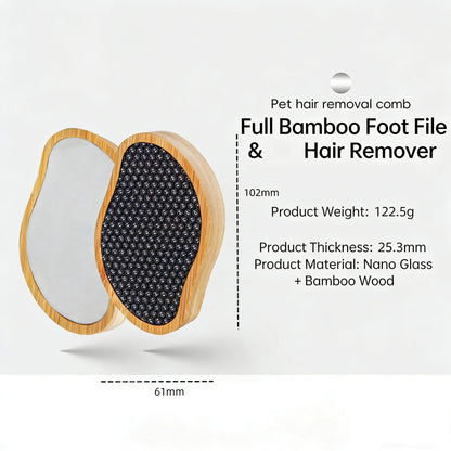 Sided Crystal Hair Eraser&Glass Foot File Callus Remover