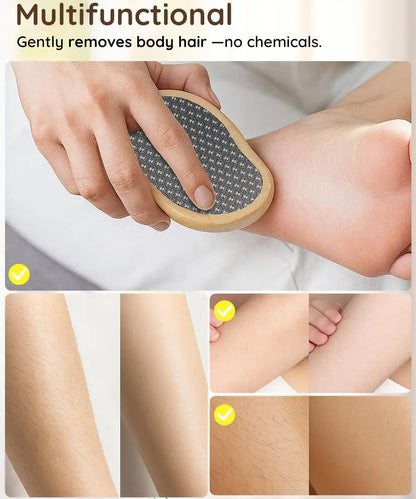 Sided Crystal Hair Eraser&Glass Foot File Callus Remover